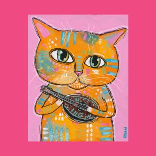 Cat With A Ukulele T-Shirt