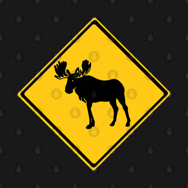 Moose Warning Sign by DiegoCarvalho