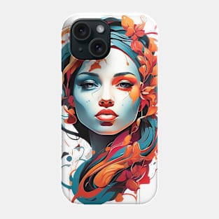 Women with Flowers in Her Hair: Blooming Beauty - Colorful Phone Case