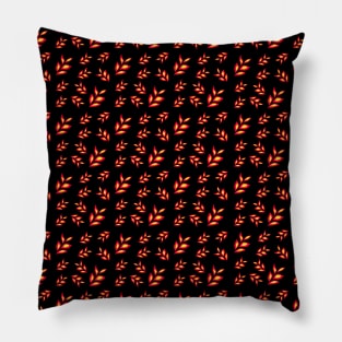 Fiery Red Yellow Leaves Pattern Pillow