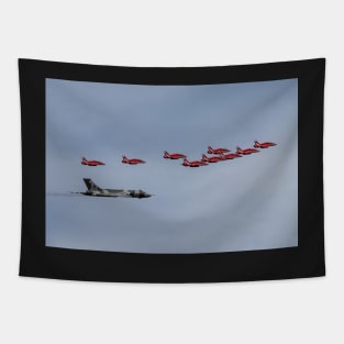 Red Arrows with XH558 Tapestry