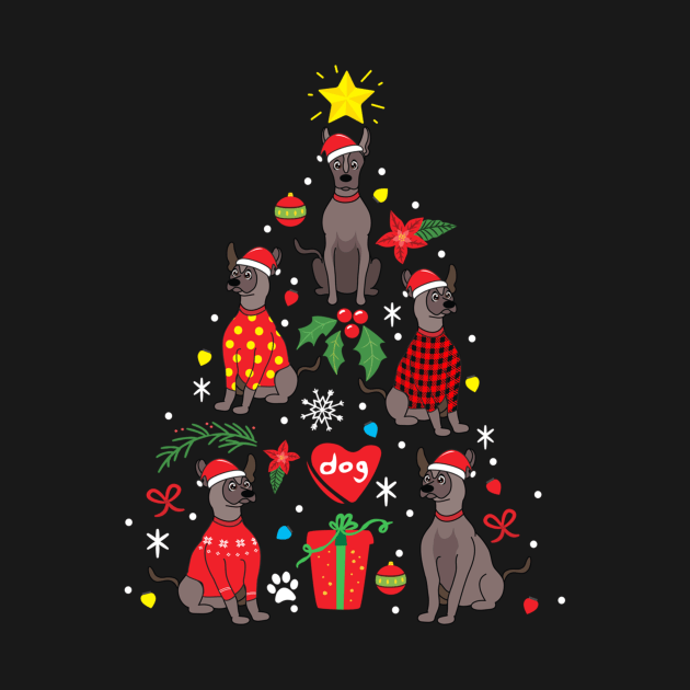 Xoloitzcuintli Christmas by bienvaem