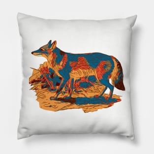 The Fox And The Grass Pillow