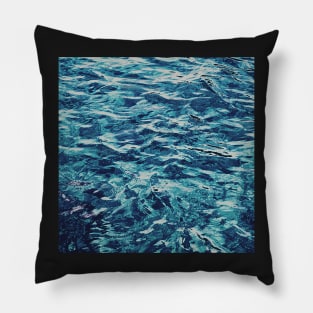 Blue Water Waves Pillow