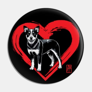 I Love My Lancashire Heeler - I Love my dog - Alert dog Pin