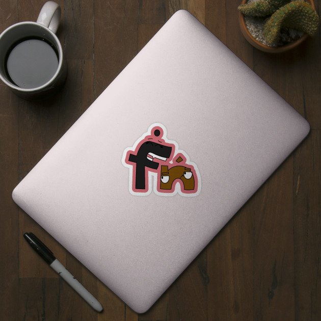 F and N alphabet Lore Lowercase - Alphabet Lore - Magnet