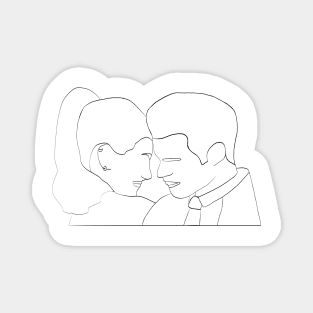 haylijah season 4 hayley and elijah the originals white silhouette Magnet