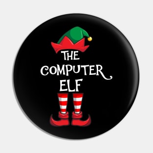 Computer Elf Matching Family Christmas Pin