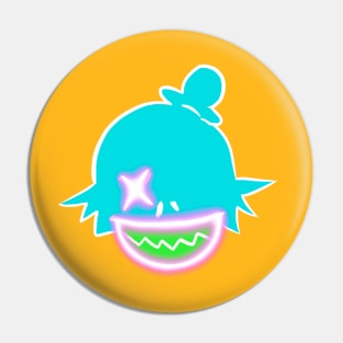 Clown shoppe logo smiling bright clown laughing teeth Pin