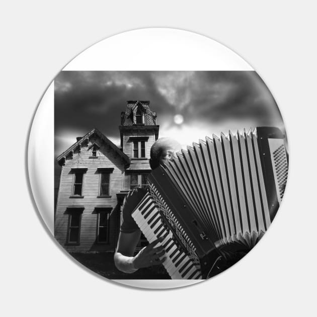 Accordian Blues Man Pin by Larry Butterworth