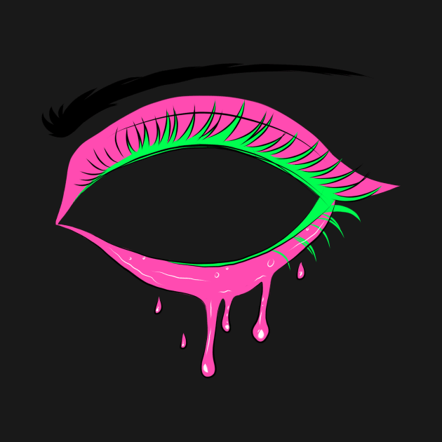 Neon Psychedelic Slime Eye by RavenRarities