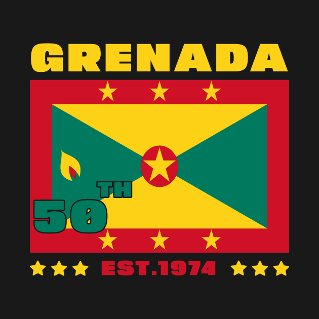 Grenada 50th Independence Day Grenadian Pride Grenada Flag by DesignergiftsCie