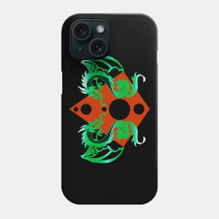 Green Dragons Pyramid Phone Case