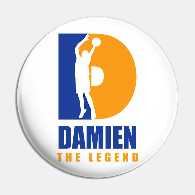 Damien Custom Player Basketball Your Name The Legend Pin by Baseball Your Name