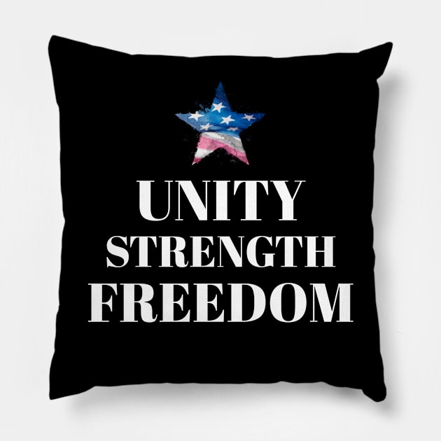 UNITY, STRENGTH, FREEDOM> hoodies, mugs, masks, stickers, Pillow by BostonBulldog