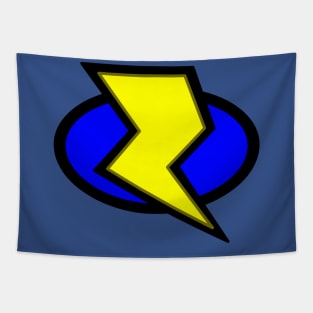 Lightning Bolt Logo - Blue Tapestry