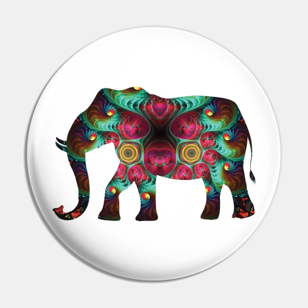 For elephants fans | Fancy Multicolored Elephant Pin by gmnglx