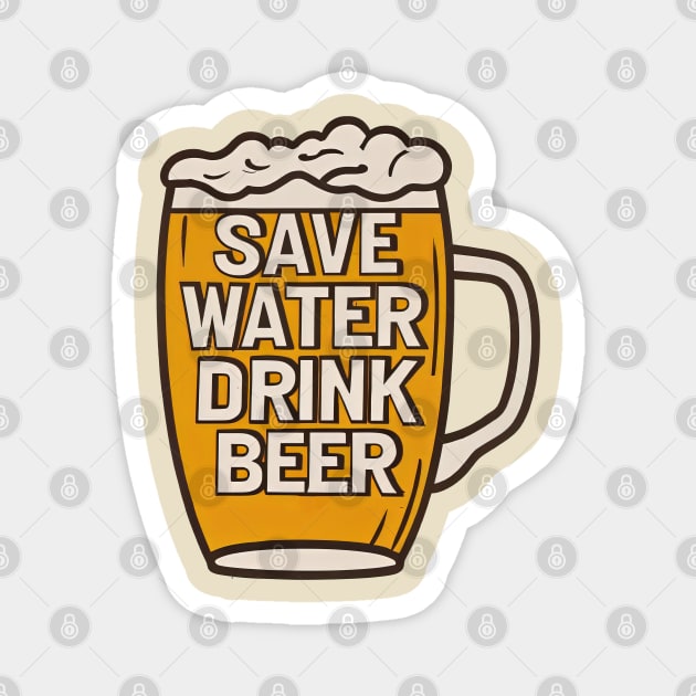 Save Water, Drink Beer Magnet by Focused Instability