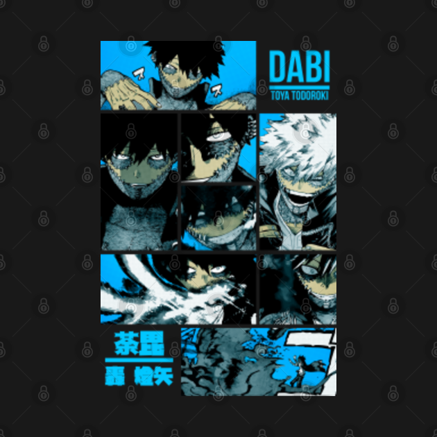 Dabi / Toya Todoroki = MY HERO ACADEMIA = Manga panel 2 -Blue- Dabi My Hero Academia - T-Shirt