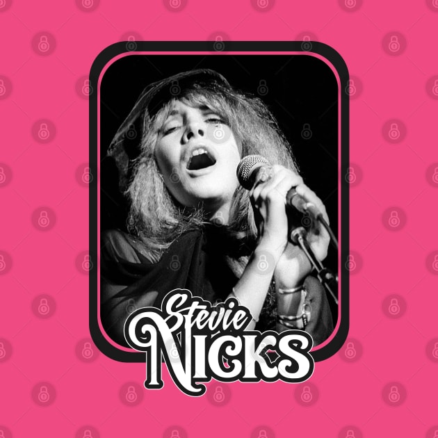 Stevie Nicks Black White in Frame by Diamond Creative