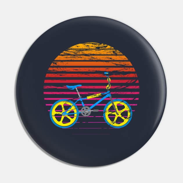 80s BMX Retro T-Shirt Pin by 80sretrowave