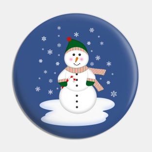 Christmas Snowman Scene Pin