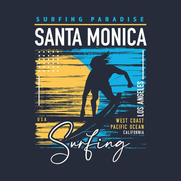 Retro Santa Monica Surfing // Surfers Paradise // Surf California Beaches by SLAG_Creative