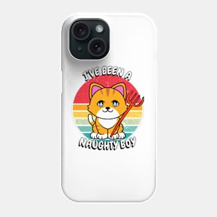 Cute orange Cat is a naughty boy Phone Case