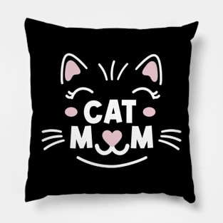 Cat Mom Cat Mothers Day Gift for Cat Lovers Pillow