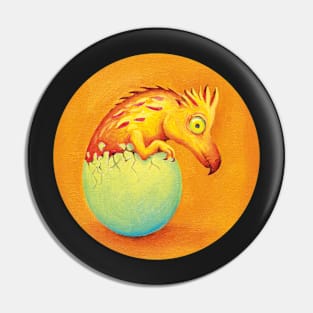 Hatching Orange Dragon Pin