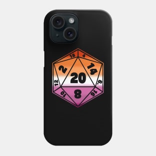 Lesbian Pride Flag DnD Dice Phone Case