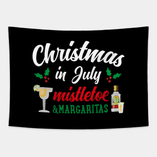 Christmas in July Gift Outfit Mistletoe Margarita Tapestry