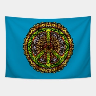 Peace Mandala - Rainbow Tapestry