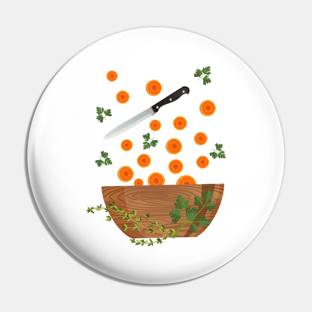 Carrot Explosion Pin by SWON Design