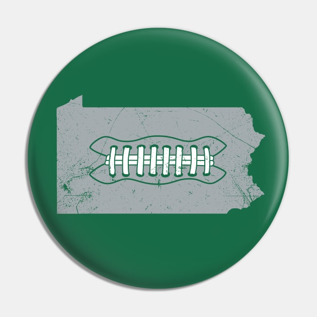 PA Football - White/Green Pin by KFig21