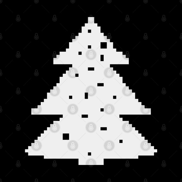 White Christmas tree pixel art by Xatutik-Art