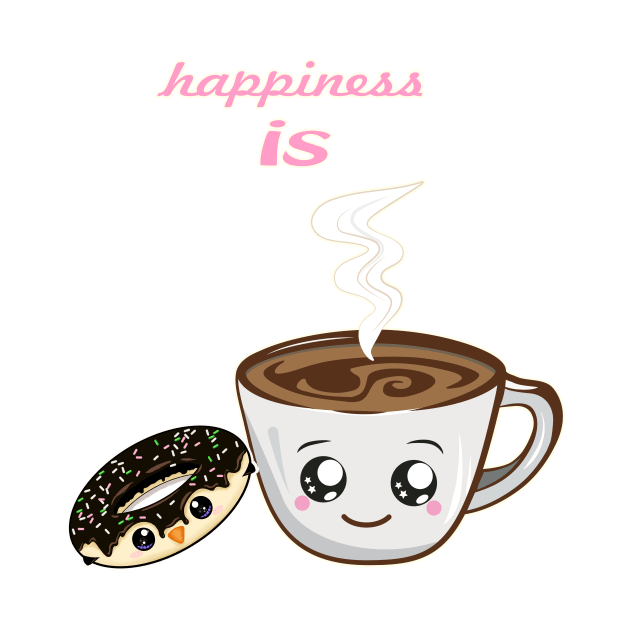 happiness is donut and coffee by AliensRich