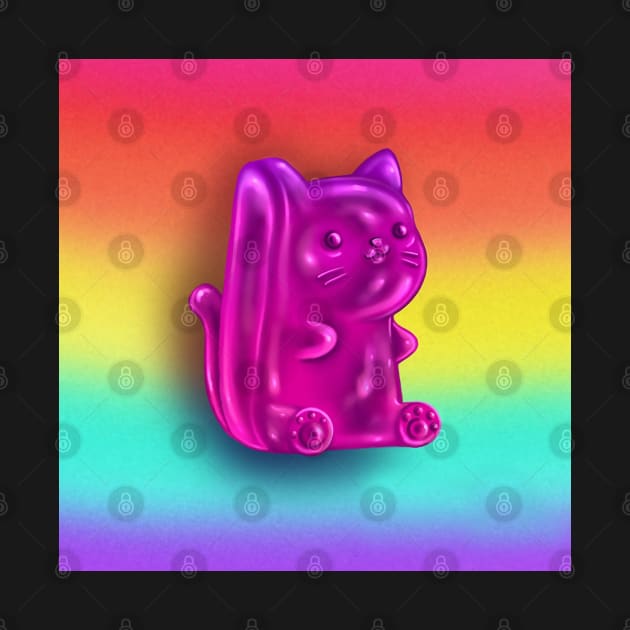 Pink Gummy Kitty by Doggomuffin 