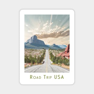 Vintage Retro Road Trip USA Nevada Poster Magnet