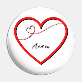 AARIV Name Shirt in Heart Pin