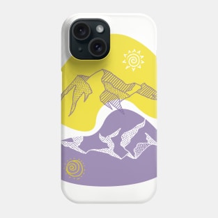 Mountains (Day and Night) Phone Case