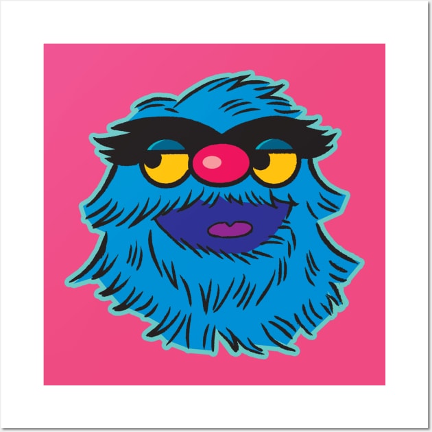 Fuzzy Blue Puppet - Muppets - Posters and Art Prints