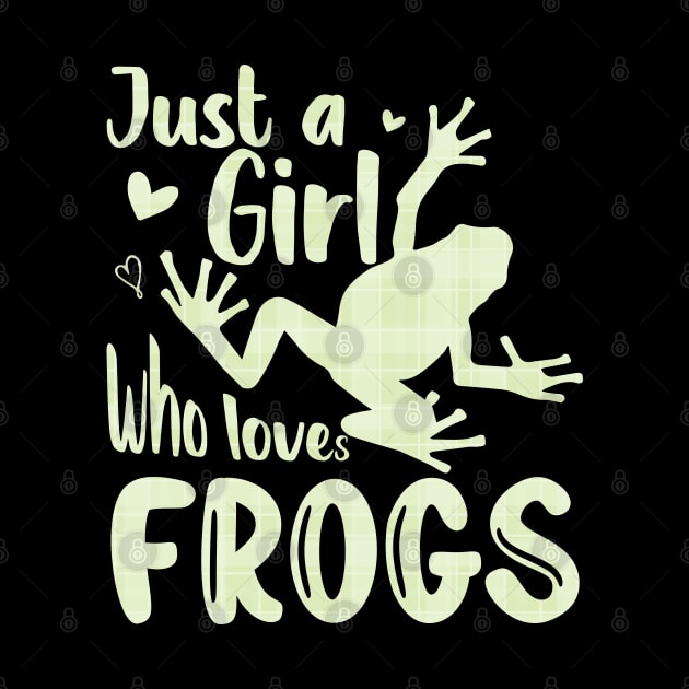 Just A Girl Who Loves Frogs Green Tartan by Kylie Paul