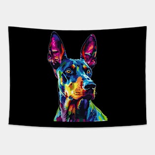 Doberman Colorfull Pop Art Design For Dog Onwer Tapestry