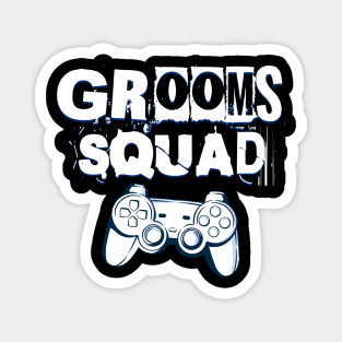 Grooms Squad Wedding Bachelor Party Groomsmen Gamer Gift Magnet