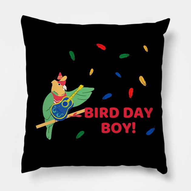 Parrot bird owners and lovers - Bird day boy (for birthday boys) Pillow by apparel.tolove@gmail.com