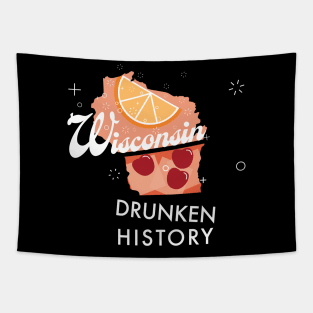 Wisconsin Old Fashion Logo Dark Tapestry