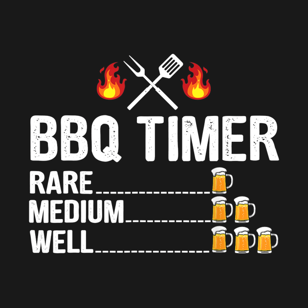 BBQ Timer Barbecue Drinking Grilling Grill Beer by nellieuyangela