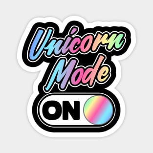 Unicorn Mode On Retro Colorful Gift Mom Party Magnet