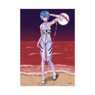 Rei Ayanami Bandage Background T-Shirt